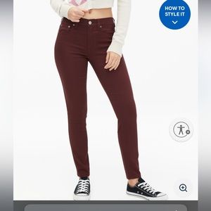 Aeropostale High Waisted Maroon Jegging Size 4